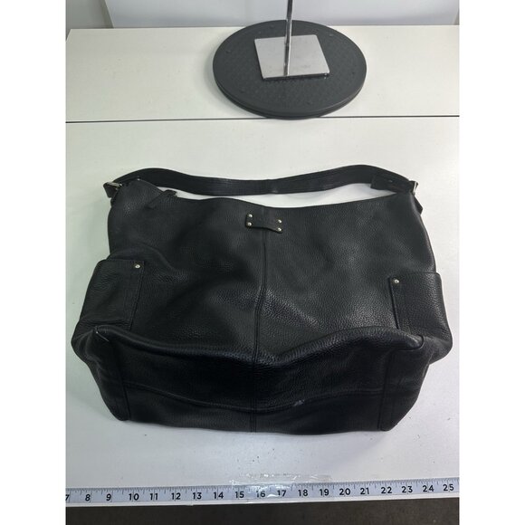 Kate Spade Black Genuine Pebbled Leather XL Hobo Shoulder Bag - Picture 6 of 11